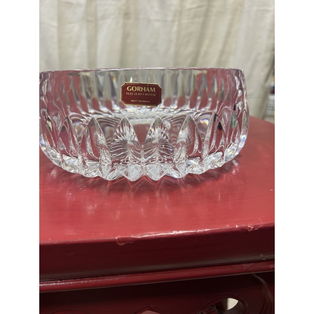 Gorham Althea Full Lead Crystal ‎ Bowl Vintage Serving Bowl